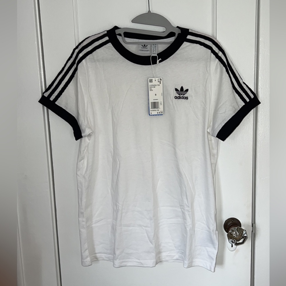 Adidas 3 Stripes Tee white